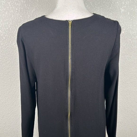 JustFab Black Gold Grommet Hem Midi Dress Size Medium - Picture 5 of 7